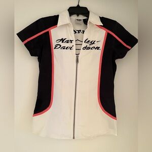 Harley-Davidson White and Black Shirt
